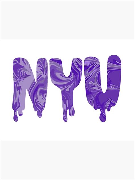 Nyu Purple Marble Drippy Font Photographic Print By Stcklr4stickers