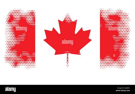 Canada Flag Halftone Abstract Illustration Vector Stock Vector Image
