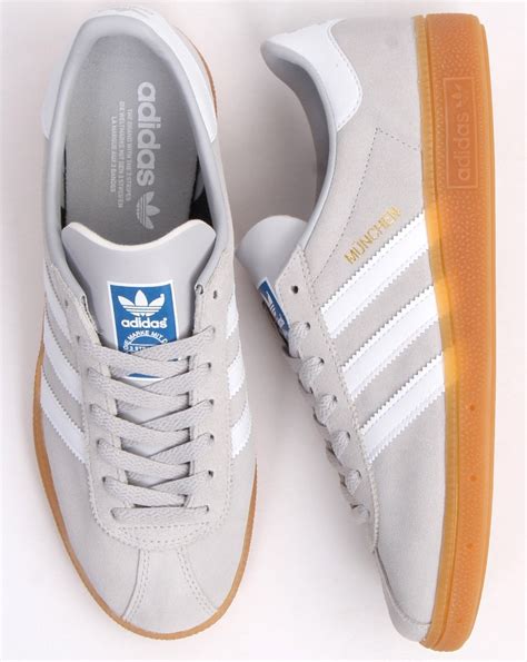 Adidas Munchen Trainers Light Greywhite 80s Casual Classics
