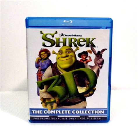 Shrek 3d The Complete Collection Promotional Blu Ray Set 4 Discs Ebay