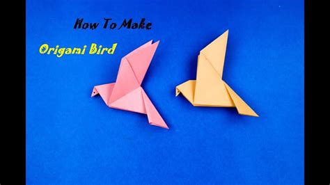 How To Make Origami Birdpaper Crane Simple Origami Youtube