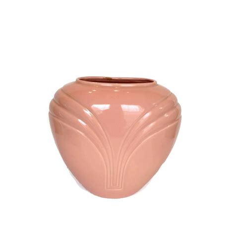 vintage haeger art deco pink vase centerpiece