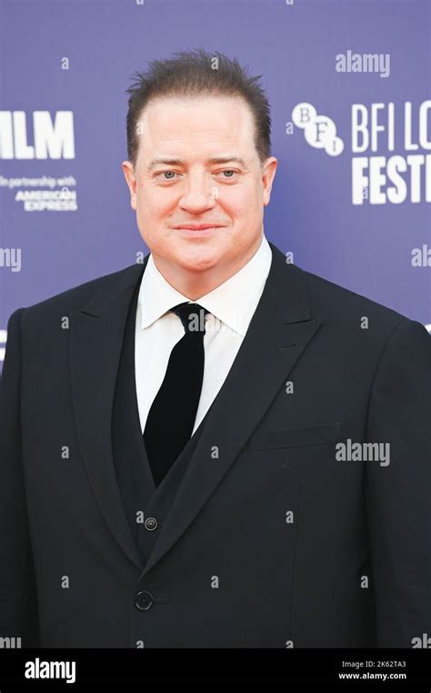 London Uk 11th Oct 2022 Brendan Fraser Arrives At The The Whale Uk Premiere Premiere Bfi