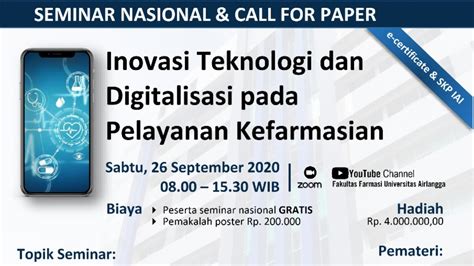 Seminar Nasional Inovasi Teknologi Dan Digitalisasi Pada Pelayanan