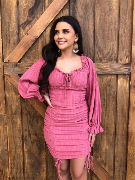 Marisol Double Shirring Dress Pink Ale Accessories