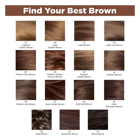 Revlon Colorsilk Hair Color Chart Soft Brown Hair Revlon Hair Color Brown Hair Color Shades