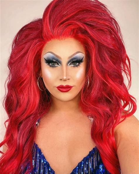 Pin By Anastasia Prescott On Drag Queens Glamour Makeup Beautiful Wigs Red Haired Beauty