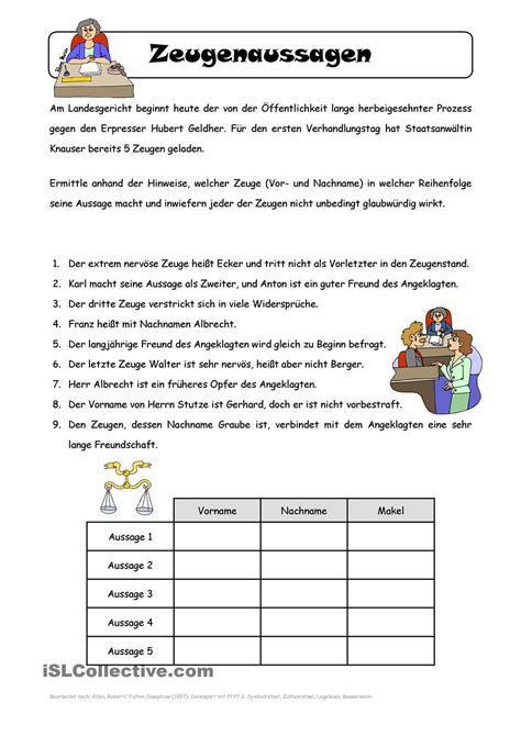 Logicals englisch zum ausdrucken : Logical _ Zeugenaussagen | Zeugnis grundschule ...