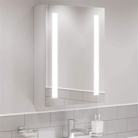 Artis Modern Led Illuminated Bathroom Mirror Cabinet With Shaver Socket Demister Mirror Pad