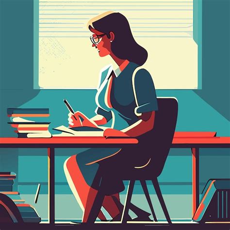 Premium Vector Teacher Vector Illustration