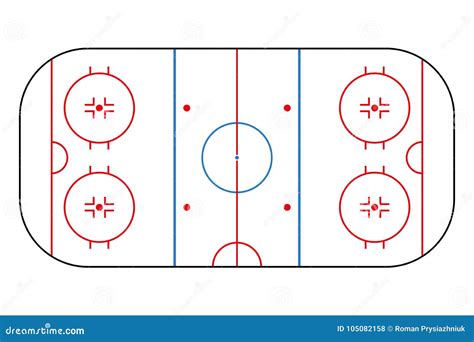 Circle On Hockey Rink Cartoon Vector 92255273