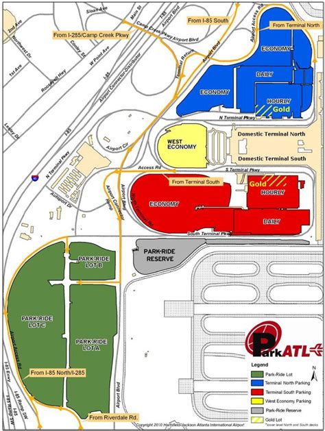 アトランタ空港駐車場地図 アトランタハーツの空港駐車場地図米国