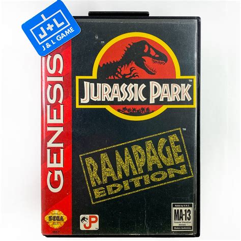 Jurassic Park Rampage Edition Sega Genesis Pre Owned Jandl Video Games New York City