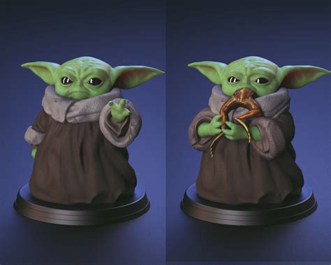 Download Stl File Baby Yoda Using The Force And Eating