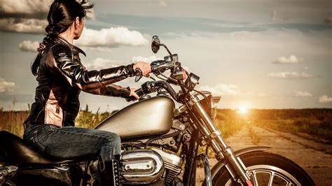 4k Girl On A Motorcycle Wallpapers High Quality Download Free