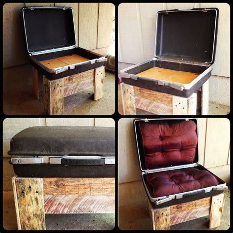 Old Suitcase Repurposed Into Chair Old Suitcases Upcycle Repurpose