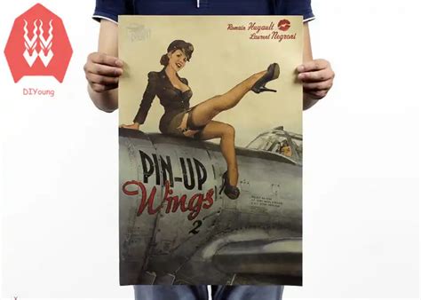 Retro Poster World War Ii Sexy Pin Up Girl Poster Military Bar Cafe
