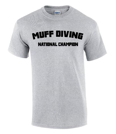 Muff Diving Champion T Shirt Funny Rude Mens Lady S Etsy