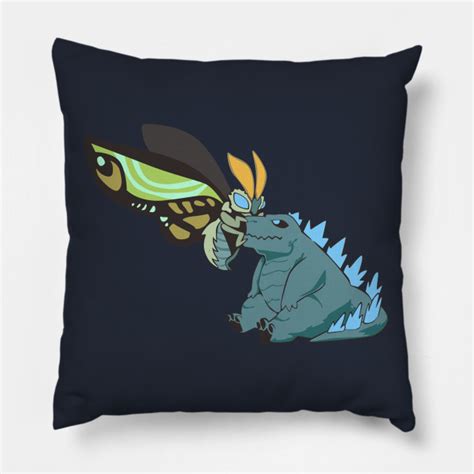 Godzilla And Mothra Godzilla King Of The Monsters Pillow Teepublic