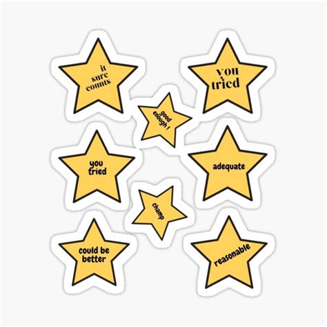 You Tried Stars Sticker Pack Sticker For Sale By Stickerm4ni4 Redbubble