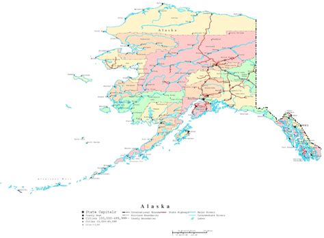 Free Printable Map Of Alaska Printable Maps