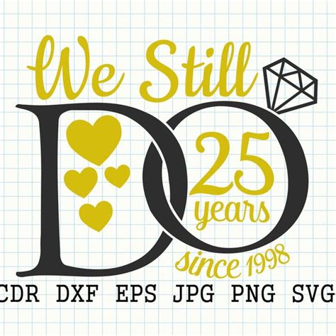 25th Anniversary Svg Etsy