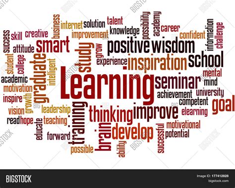 Learning Word Cloud Image And Photo Free Trial Bigstock