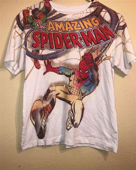 Retro Styled The Amazing Spider Man Graphic Tee Boys Large Etsy Men
