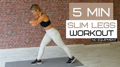 5 Min Slim Legs Workout Тренировка за крака Youtube