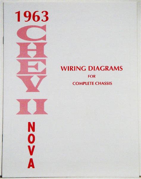 1963 Chevy Ii Nova Factory Wiring Diagram Manual 1967 1968 1969
