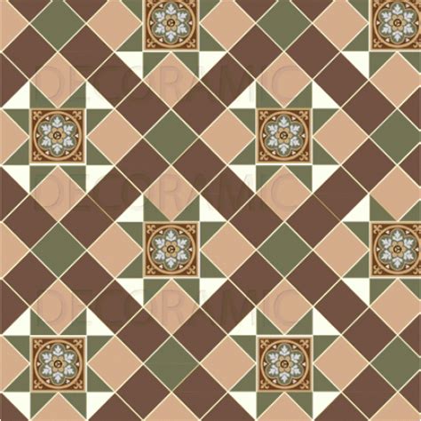 Blenheim C With Browning Victorian Floor Tile Design
