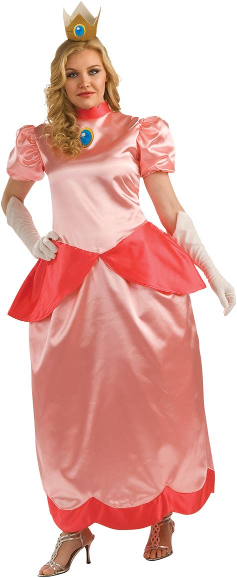 Super Mario Bros Deluxe Princess Peach Plus Adult Costume [movie Costume] In Stock About