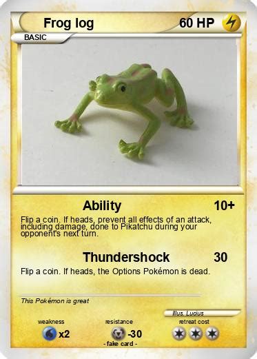 Pokémon Frog Log Ability My Pokemon Card