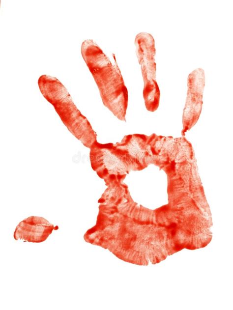 Bloody Hand Print Stock Image Image Of Macabre Crime 135864345