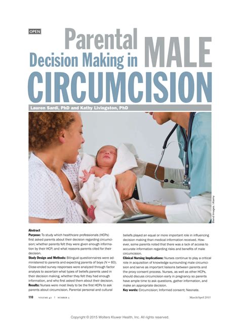 Pdf Parental Decision Making In Male Circumcision