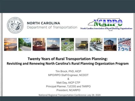 Twenty Years Of Rural Transportation Planning Revisiting And Renewing