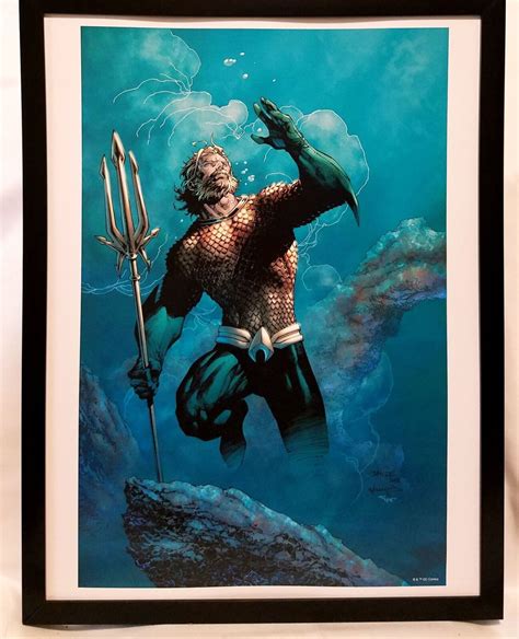 Aquaman By Jim Lee Framed 12x16 Art Print Dc Comics Poster