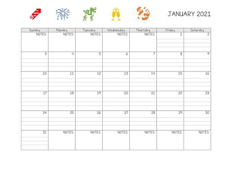 Printableeditable Lined January 2021 Calendar Etsy