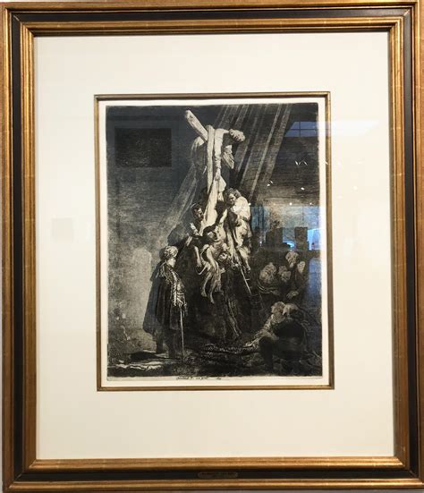 Rembrandt Van Rijn Descent From The Cross Etching At Stdibs