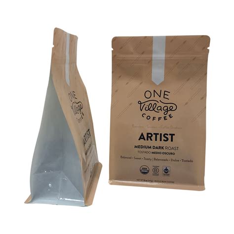2 lb matte side gusset bag (with valve) perfect for wholesale or storage of your freshly roasted coffee, our 2 lb foil gusseted bag does it all! customized colors compostable Box Bottom Coffee Bag ...