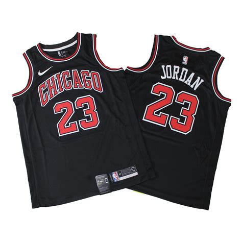 Michael Jordan 23 Jersey Chicago Bulls Striped Mesh Nba Black Jersey