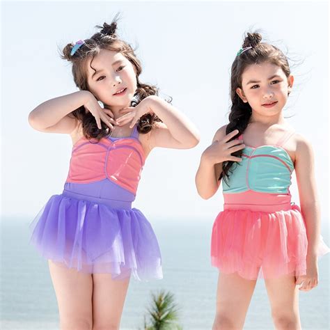 Tik Tok Girl Child Summer Beach Dress One Pieces Backless Sloping