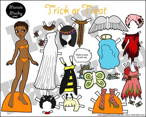 Trick Or Treat Halloween Printable Paper Doll • Paper Thin Personas