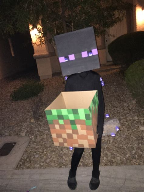 Homemade Minecraft Enderman Costume Disfraces De Minecraft Disfraces Divertidos De Halloween