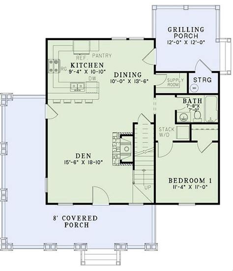 Craftsman Style House Plan 3 Beds 2 Baths 1374 Sqft Plan 17 2450