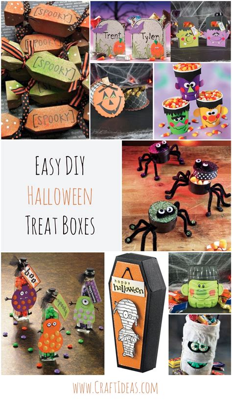 Diy Halloween Treat Boxes Printable Templates Free