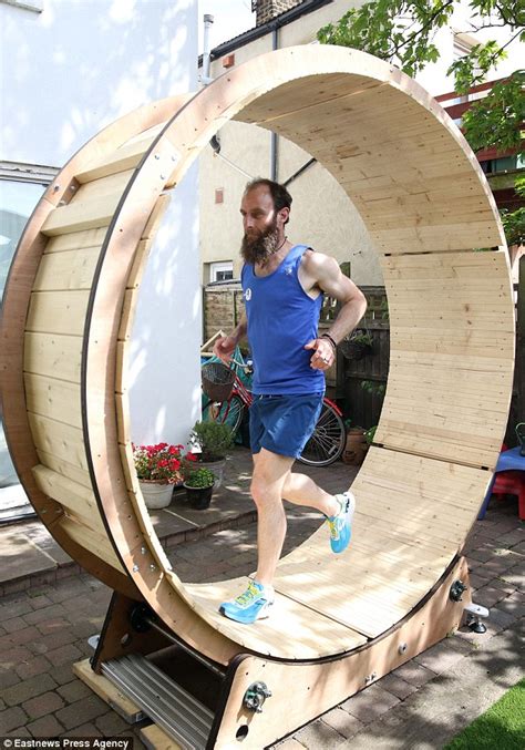 Dean Ovel Is Dubbed The Human Hamster After Building 6ft Wooden Wheel