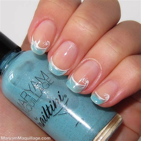 Maryam Maquillage Ocean Waves Artistic French Nail Art