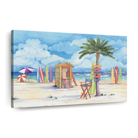 Beach Signs Surf Shack I Wall Art Painting By Paul Brent