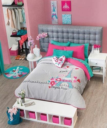 French is the hardest and most beautiful language in the world. Beautiful Reversible Comforter Sheet Set for Girl Paris ...